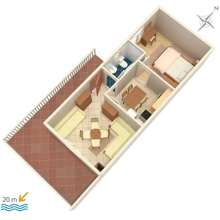 Διαμέρισμα Milna 2461c Rukavac (Vis)